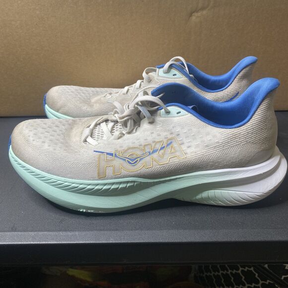 Hoka One One Other - Hoka One One Mach 6 Shoes Mens Size 12.5 D White Blue Running Trainers Cushion